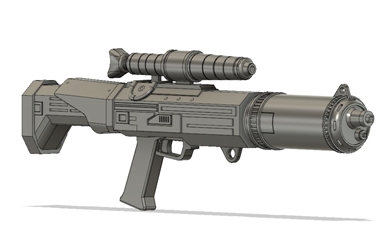 3D Printable Model Set Inspired by a Havoc Trooper Rifle 